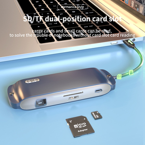 Trạm Nối <span class=keywords><strong>Hub</strong></span> Loại C 8 Trong 1 HD-MI Sạc Nhanh <span class=keywords><strong>Hub</strong></span> Usb C USB3.0 RJ45 1000M Đầu Chia USB TF SD - Product Image 4