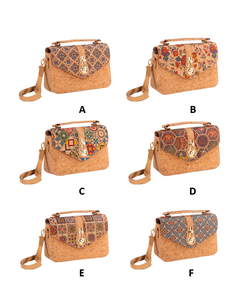 <span class=keywords><strong>Sac</strong></span> bandoulière rétro WS216 à motif géométrique écorce, deux sangles, en PU écologique, pour l'été/l'hiver - Product Image 3