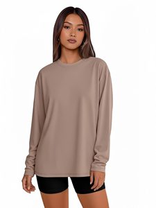 <strong>Womens</strong> Oversized Long Sleeve T-<strong>Shirts</strong> 2026 Basic Crewneck O-Neck Tee Fall Tops Casual Essential Workout Y2K Clothes - Product Image 4