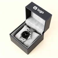Boîte cadeau de montre en carton rigide de luxe-Logo personnalisé OEM, emballage magnétique avec insert en mousse