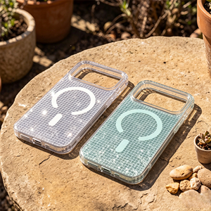Coque de téléphone magnétique à grille scintillante IMD pour <span class=keywords><strong>iPhone</strong></span> 18 Pro Max, coques de téléphone personnalisées pour <span class=keywords><strong>iPhone</strong></span> 18 17 16 15 Pro Max - Product Image 1