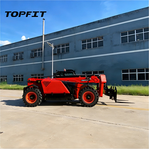 Chariot télescopique diesel Yuchai 85 kW à 4 roues et 4 tonnes avec commande électrique, deux bras télescopiques et chargeur sur roues motorisé - Product Image 1