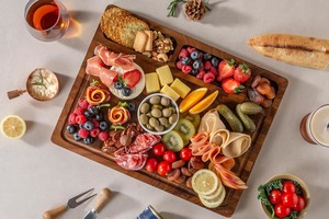 <span class=keywords><strong>Ensemble</strong></span> de planches à découper en bois de <span class=keywords><strong>teck</strong></span> pour la cuisine, planche à charcuterie, plateau de service, épaisse et solide, meilleur cadeau essentiel pour la cuisine - Product Image 4
