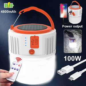 Portable ABS Solar <b>Rechargeable</b> <b>LED</b> Camping Lantern-Multifunction Emergency <b>Light</b> with IP65 Rating and 50000 Hours <b>Working</b> Time - Product Image 2