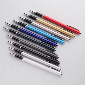 Luxury Professional Elegant Promo Black <b>Roller</b> Metal Ballpoint Pens Logo Slogan Branded Aluminum Alloy Pen - Product Image 2