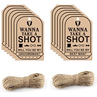 Cartes de proposition personnalisées pour garçons d'honneur 8 & 2 – « Veux-tu être mon témoin/meilleur homme ? » – Cadeaux étanches pour le shopping