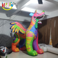 Mascota Inflable de Año Nuevo Chino, Dragón Inflable, Perro Inflable con Alas