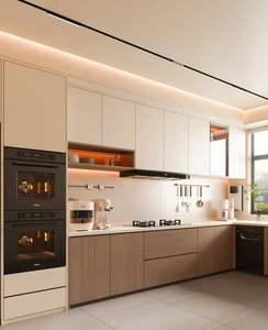 Servicio de Personalización de Toda la Casa, Muebles de Cocina Modernos de Tablero de Partículas, Muebles de Cocina Minimalistas de Lujo para Villa - Product Image 1