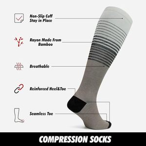 Calcetines de Compresión Transpirables de Rayón Hecho de Bambú de 15-20 MmHg para Viaje - Product Image 5