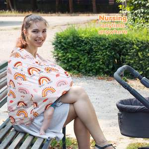 Cubierta de lactancia para recién nacidos, toldo multiusos para cochecito infantil, asiento de coche de bebé unisex y funda para silla alta - Product Image 3