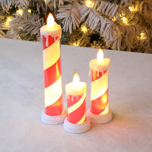 Lumière de Noël électronique à piles LED, ornement de table, veilleuse, bougies de Noël en plastique pour la décoration de la maison et les fêtes - Product Image 4