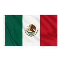 Drapeau mexicain personnalisé 3x5 pieds en polyester pour la fête de l'Indépendance, décorations patriotiques