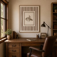 Impression sur toile vintage américaine style cowboy, nature morte, art mural rectangulaire à suspendre, encadré, pour salon moderne