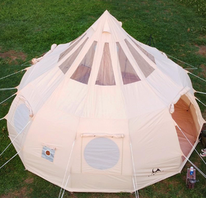 Carpa Clásica Piramidal de Techo Alto para las Cuatro Estaciones, Impermeable, de Tela Oxford y Algodón, de 4m, 5m, 6m, Suministro Directo de Fábrica, Tipo Waterdrop para Camping - Product Image 3