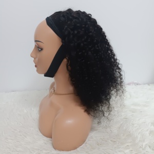 Letsfly Pelucas Medias Fáciles de Usar, 100% Cabello Humano Remy 9A y 10A, Pelucas Negras Naturales con Clips y Cordón Ajustable, Talla Promedio - Product Image 6