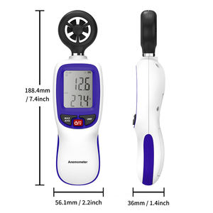 Digitale Wind geschwindigkeit messung Temperatur tester Hand <span class=keywords><strong>anemometer</strong></span> LCD-Anzeige Luftstrom geschwindigkeit Windmesser - Product Image 2