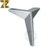 Pied de canapé convertible en métal, hauteur 10/13/15/17 cm, pieds de meubles modernes en or/noir/chrome