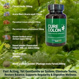 Capsules <span class=keywords><strong>CURE</strong></span> COLON à Marque Blanche OEM/ODM – Complément Herbal pour le Soutien Immunitaire et la Régulation chez l'Adulte - Product Image 4
