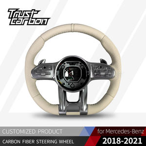 พวงมาลัยหนังหรูหราปรับแต่งพิเศษสำหรับ Mercedes-Benz ปี 2015-2021 รุ่น W205 W213 GLA <span class=keywords><strong>S</strong></span> E-Class C63 <span class=keywords><strong>A35</strong></span> GT <span class=keywords><strong>AMG</strong></span> - Product Image 2