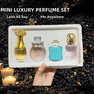 Ensemble cadeau de 4 mini vaporisateurs de parfum floral de luxe de qualité supérieure, version Q, best-seller en gros, longue durée - Product Image 2