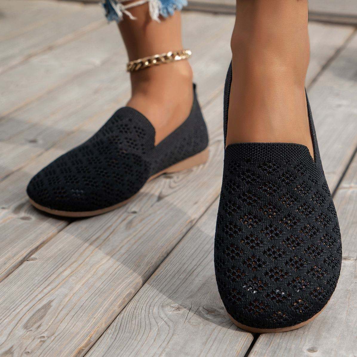 Zapatos cómodos de abuela Zapatillas de mujer elegantes y duraderas