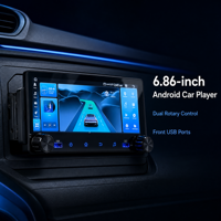 Lecteur MP5 pour voiture avec écran tactile de 6,86 pouces, CarPlay, Mirror Link, Android Auto, commande au volant, Bluetooth, radio FM, multimédia