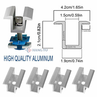 Système de montage solaire Kit de pinces en aluminium Pinces centrales universelles pour support de panneau Système de support solaire