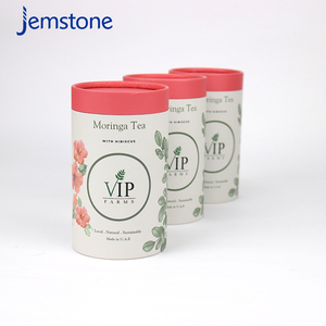 Tubo de Cartón Ecológico de Alta Calidad para Alimentos, Envase Cilíndrico de Cartón para Té de Moringa de Lujo, Tubo de Papel Personalizado - Product Image 4