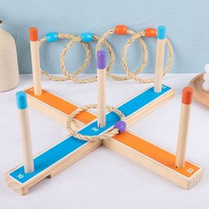 Family Party Backyard Tossing Toys Outdoor Yard Wooden <b>Ring</b> Toss Games for <b>Kids</b> - Product Image 3