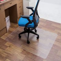 WEKIS Tapis de bureau moderne pour la maison, tapis de chaise carré en PVC, résistant aux taches, antimicrobien, transparent, fin, pour sols en bois dur