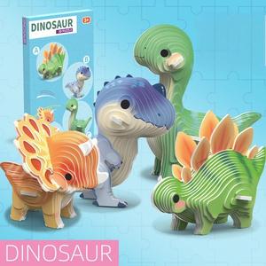 Populaire 3D dinosaure papier stéréoscopique Puzzle jouet enfants créatif bricolage jouet éducation précoce manuel carte d'assemblage - Product Image 4