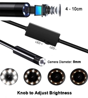 Caméra endoscopique WiFi F150, objectif 8 mm, câble de 2 m, mini caméra d'inspection HD1200P, boroscope étanche pour smartphones