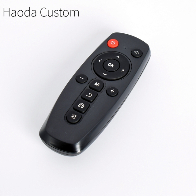 Custom 6 Buttons Lighted Big Button Tv Remote Control Dvb Sat Stb Universal With Headphone Jack Fro Elderly Built in Speakers