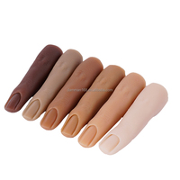Doigts d'entraînement professionnels souples et flexibles en silicone liquide pour la pratique des ongles en acrylique, outil de formation DIY