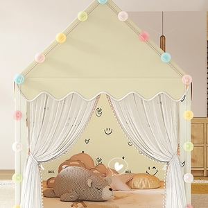 Logo personalizzato al coperto per le ragazze ragazzi piccola <span class=keywords><strong>tenda</strong></span> castello casa per il bambino letto separato casa 2 persona <span class=keywords><strong>tenda</strong></span> estiva - Product Image 5