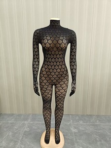 Viviblook Z225JP Mono Sexy para Mujer con Pedrería, Transparente y Ajustado de Una Pieza - Product Image 2