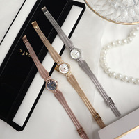 Montre de luxe pour femme en acier inoxydable plaqué or 18 carats, mouvement à quartz Seiko, étanche, cadran à aiguilles, date automatique, cadeau