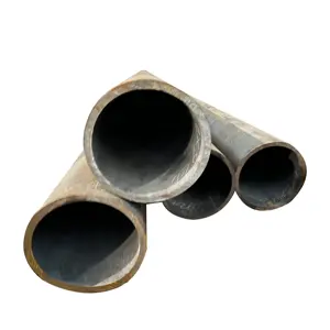 Tubo de acero de Caldera de Fluido sin costura Sch40 Sch80 tubo de acero de bajo carbono redondo de pintura negra sin costura