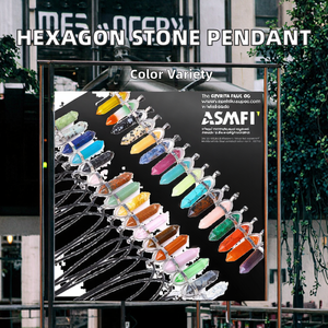 Collar Hexagonal de Piedras Semipreciosas Naturales al por Mayor, Joyería Clásica Vintage <span class=keywords><strong>para</strong></span> Mujer, Cristal Curativo, Regalo - Product Image 2