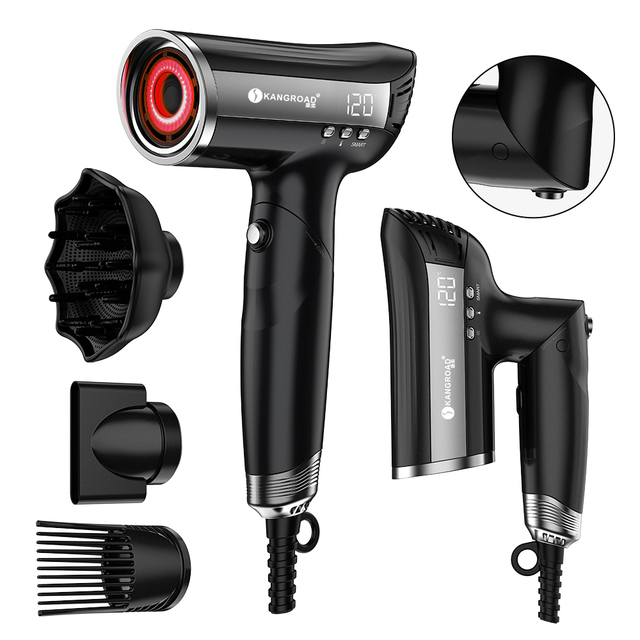 Custom 110k Rpm Bldc Motor Lightweight Hair Dryer for Elderly Low Noise Hotel Noise Free Rapid High Speed Foldable Hair Dryer