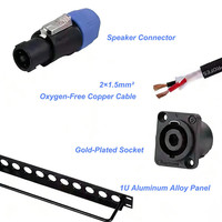 Speakon audio 8 canaux pour panneaux d'armoire de rack