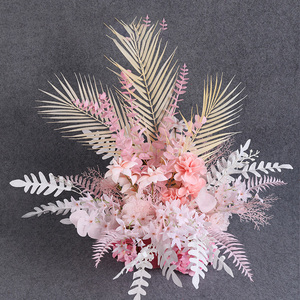 9 <b>Heads</b> Realistic Silk Rose Artificial Lotus Bouquet Perfect Centerpiece for Wedding Graduation Mother's Day Easter Christmas - Product Image 1