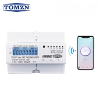 Passerelle Zigbee 80A triphasée Tuya, rail DIN, compteur d'énergie intelligent WIFI, minuterie, moniteur, compteur kWh, wattmètre, 3*120V 3*230V