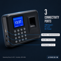 Horloge de pointage par empreinte digitale USB JINGXIN multi-langues avec écran couleur TFT de 2,4 pouces pour la gestion des présences en bureau international