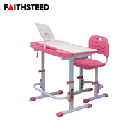 Bureau d'étude pour enfants réglable en hauteur de haute qualité avec tiroir et étagère, ensemble table et chaise pour enfants
