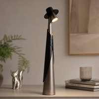 Lampe de bureau LED moderne en ABS, créative, simple, réglable, à trois niveaux de luminosité, avec contrôle tactile, portable, alimentée par batterie, recharge Type-C, pour la maison