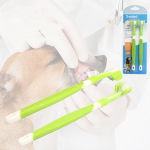 2 paquetes de tres cabezales de cepillo de dientes, accesorio adicional ad Breath artartar og Cen cepillo de dientes de tres caras para mascotas - Product Image 4