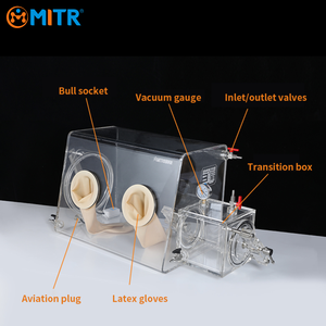 MITR <strong>Lab</strong> Benchtop Transparent Acrylic Vacuum Glove Box Support Customization - Product Image 3