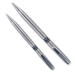 Meilleur stylo en argent gravé VIP Heavy Metal Twist, largeur d'écriture 1,0 mm, logo personnalisé, cadeau d'affaires - Product Image 1