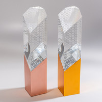 Trophées personnalisés en cristal et métal de haute qualité en gros pour entreprises